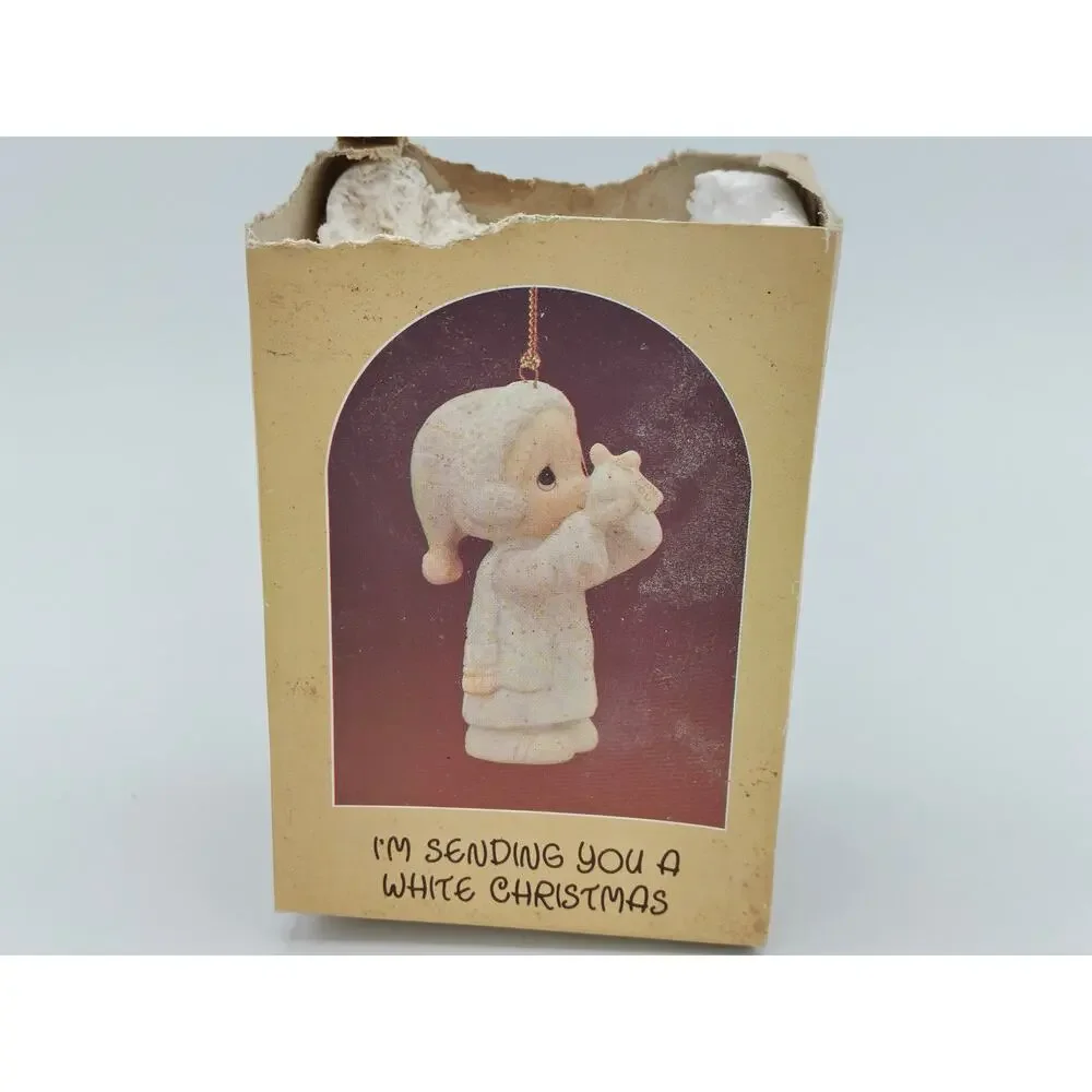 Precious Moments Im Sending You A White Christmas 112372 Enesco 1987 Ornament